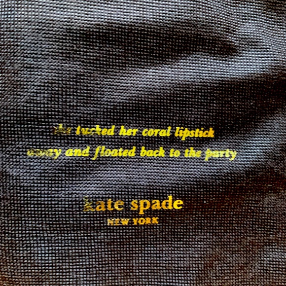 Kate Spade 🎈Dust Bag in Dark Brown with Gold print and pink closure💕 - Picture 2 of 4